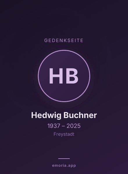 Gedenkportrait von Hedwig Buchner