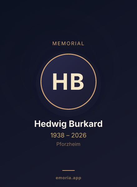 Memorial portrait of Hedwig Burkard