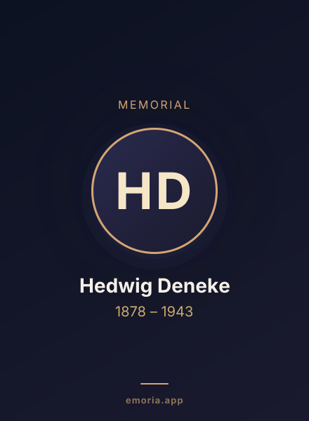 Memorial portrait of Hedwig Deneke