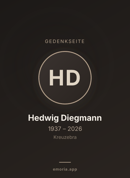 Gedenkportrait von Hedwig Diegmann