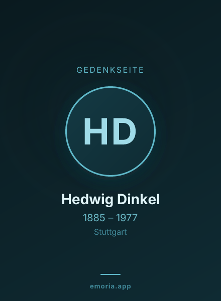 Gedenkportrait von Hedwig Dinkel