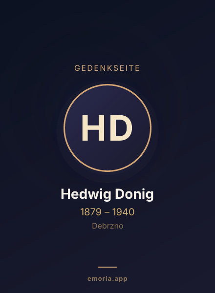 Gedenkportrait von Hedwig Donig