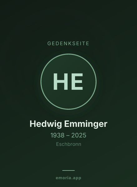 Gedenkportrait von Hedwig Emminger