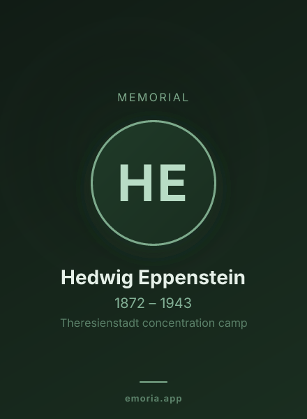 Memorial portrait of Hedwig Eppenstein