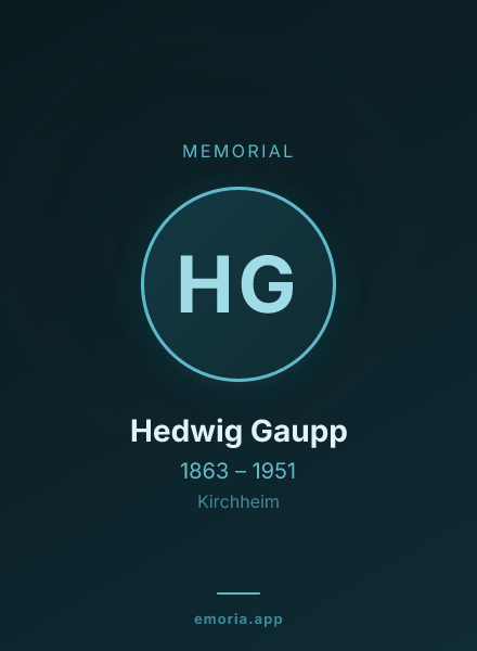 Memorial portrait of Hedwig Gaupp