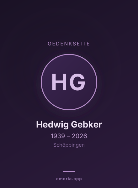 Gedenkportrait von Hedwig Gebker