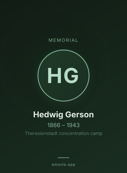 Memorial portrait of Hedwig Gerson