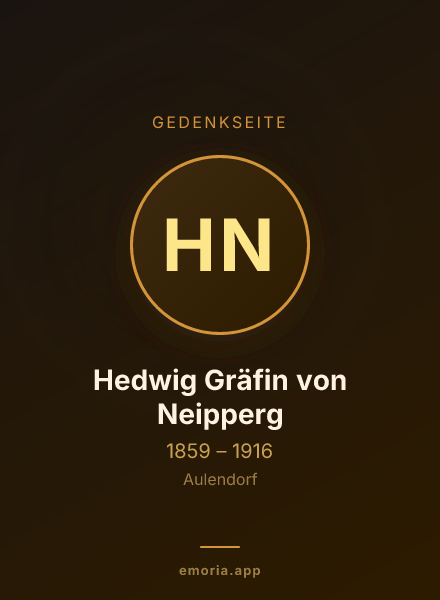 Gedenkportrait von Hedwig Gräfin von Neipperg