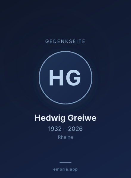 Gedenkportrait von Hedwig Greiwe