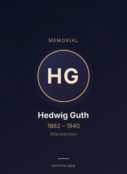 Memorial portrait of Hedwig Guth