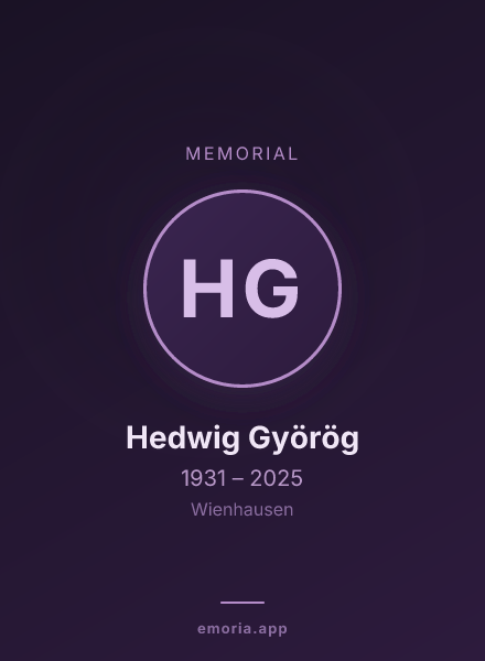Memorial portrait of Hedwig Györög