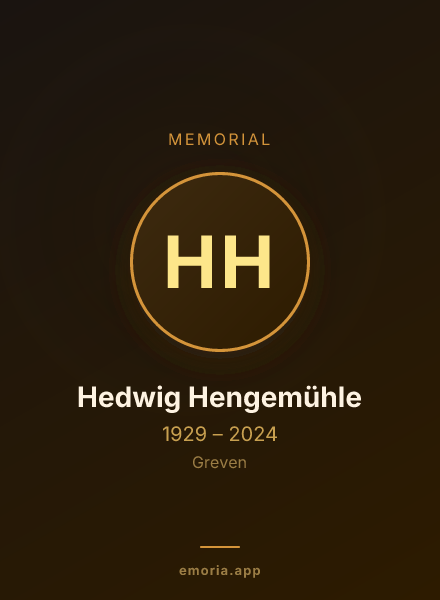 Memorial portrait of Hedwig Hengemühle
