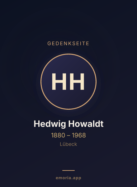 Gedenkportrait von Hedwig Howaldt