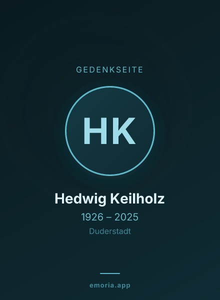 Gedenkportrait von Hedwig Keilholz