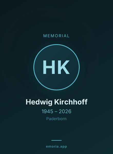Memorial portrait of Hedwig Kirchhoff
