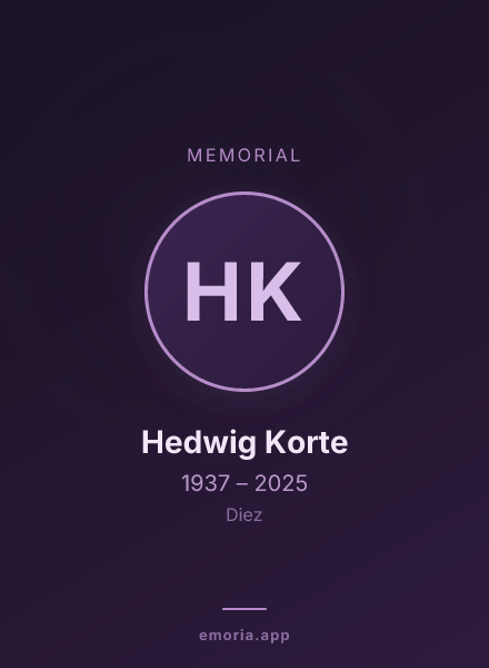Memorial portrait of Hedwig Korte