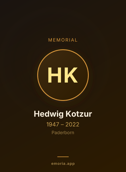 Memorial portrait of Hedwig Kotzur