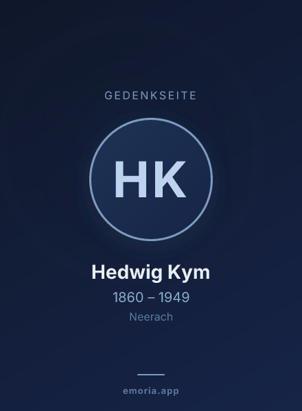 Gedenkportrait von Hedwig Kym
