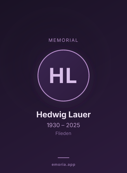 Memorial portrait of Hedwig Lauer