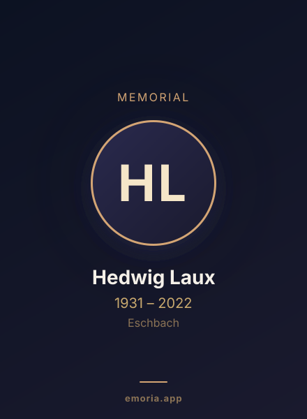 Memorial portrait of Hedwig Laux