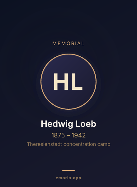Memorial portrait of Hedwig Loeb