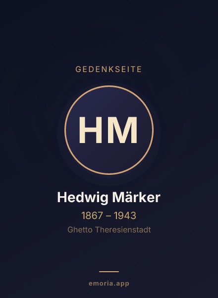 Gedenkportrait von Hedwig Märker