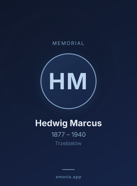 Memorial portrait of Hedwig Marcus