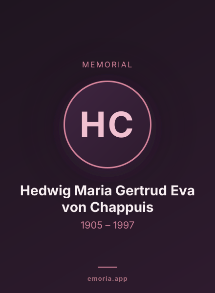 Memorial portrait of Hedwig Maria Gertrud Eva von Chappuis