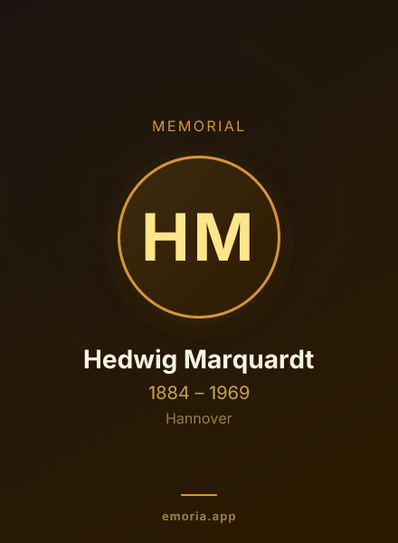 Memorial portrait of Hedwig Marquardt