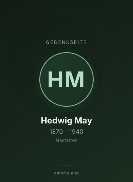 Gedenkportrait von Hedwig May
