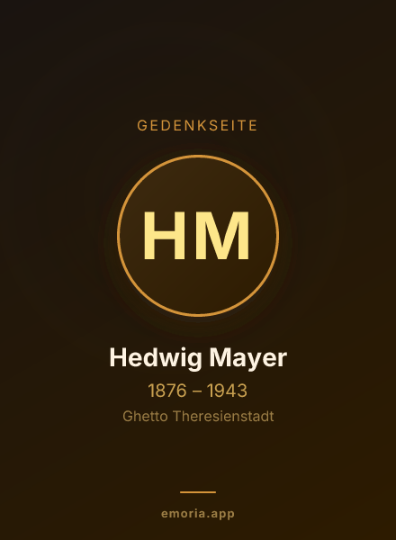 Gedenkportrait von Hedwig Mayer