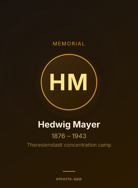 Memorial portrait of Hedwig Mayer