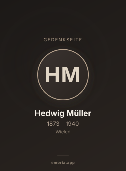 Gedenkportrait von Hedwig Müller