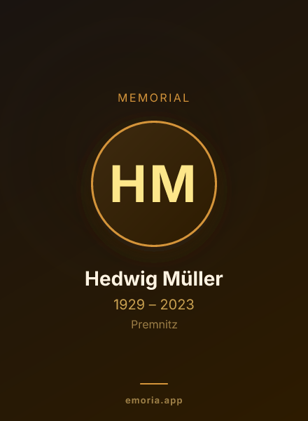 Memorial portrait of Hedwig Müller