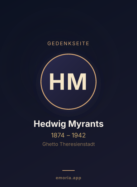 Gedenkportrait von Hedwig Myrants
