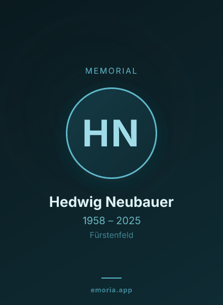 Memorial portrait of Hedwig Neubauer