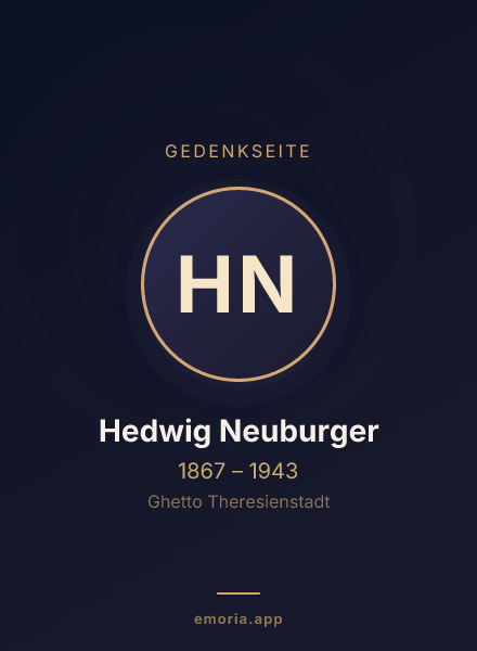 Gedenkportrait von Hedwig Neuburger