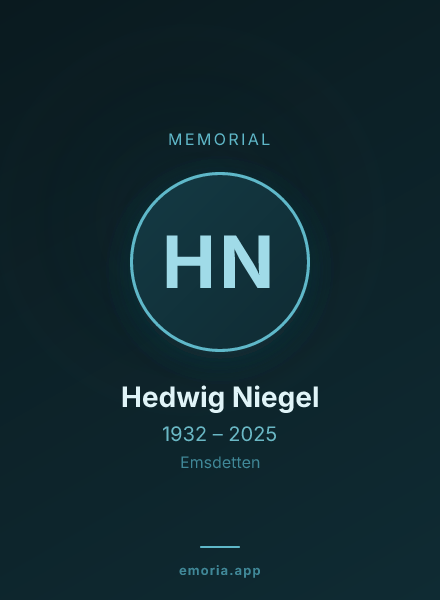 Memorial portrait of Hedwig Niegel