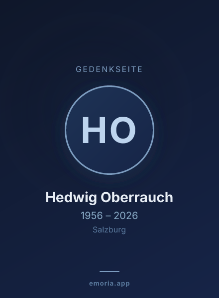 Gedenkportrait von Hedwig Oberrauch