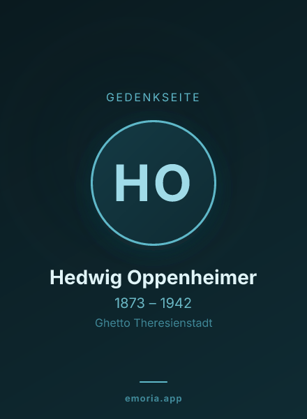 Gedenkportrait von Hedwig Oppenheimer