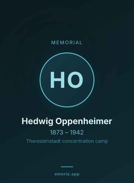 Memorial portrait of Hedwig Oppenheimer