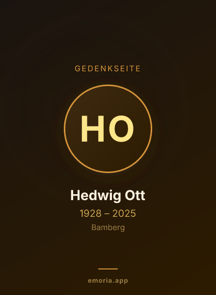 Gedenkportrait von Hedwig Ott
