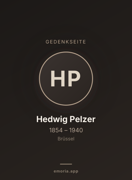 Gedenkportrait von Hedwig Pelzer