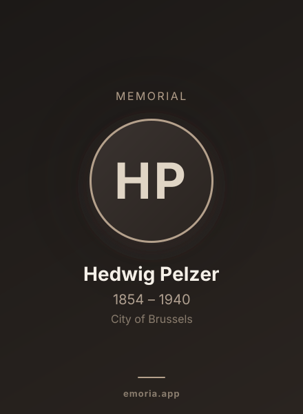 Memorial portrait of Hedwig Pelzer