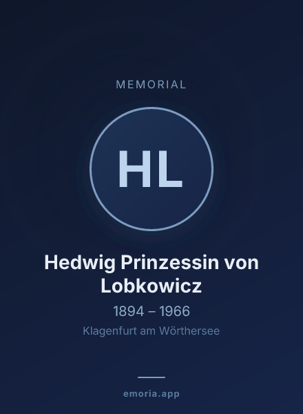 Memorial portrait of Hedwig Prinzessin von Lobkowicz