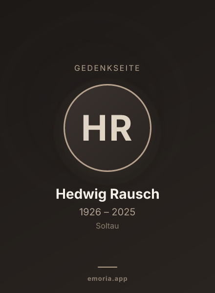 Gedenkportrait von Hedwig Rausch