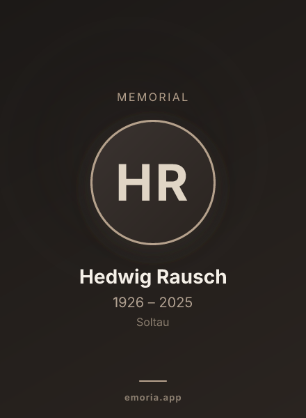 Memorial portrait of Hedwig Rausch