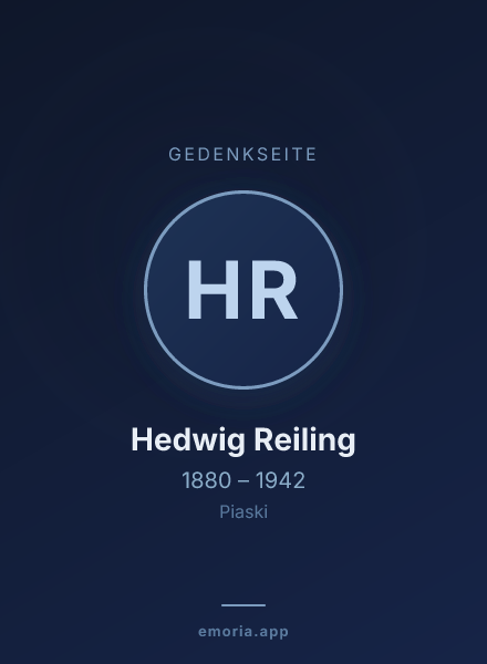 Gedenkportrait von Hedwig Reiling