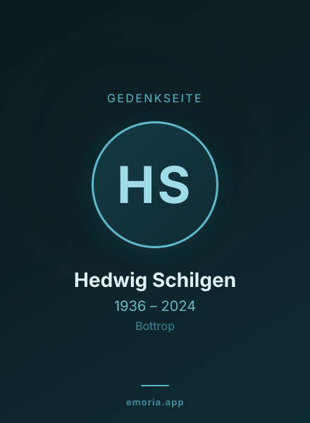 Gedenkportrait von Hedwig Schilgen