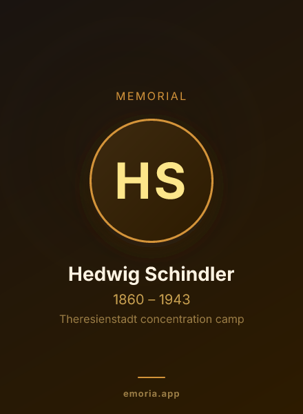 Memorial portrait of Hedwig Schindler